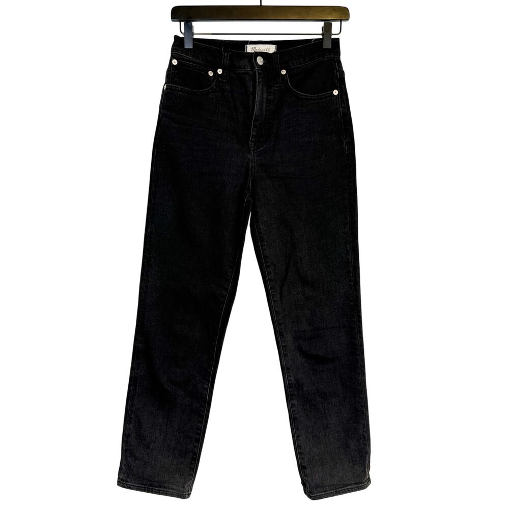 Madewell Classic Straight Jean in Lunar Wash Black High Rise 26" - 24 24W